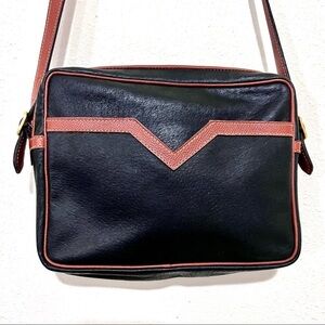 CELLERINI Made in Italy Genuine leather black boxy crossbody bag womens